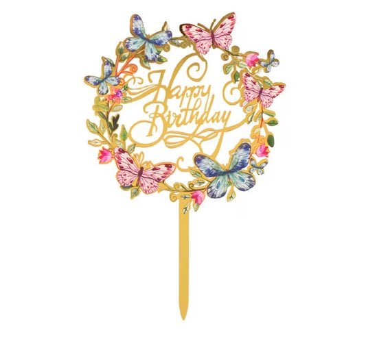 1nos Birthday Cake Topper - Butterfly